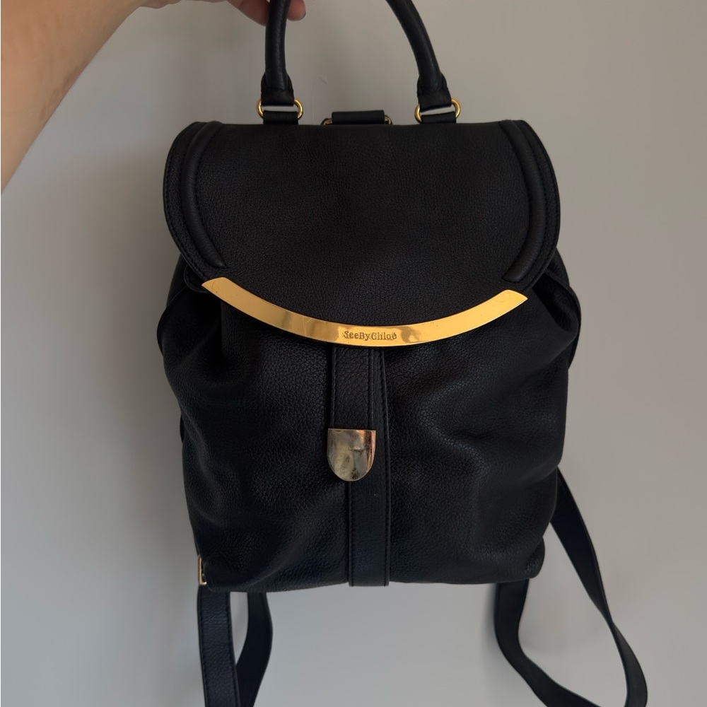 See by Chloe black backpack
